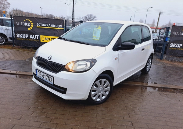 Skoda Citigo cena 17900 przebieg: 155000, rok produkcji 2014 z Bydgoszcz małe 56